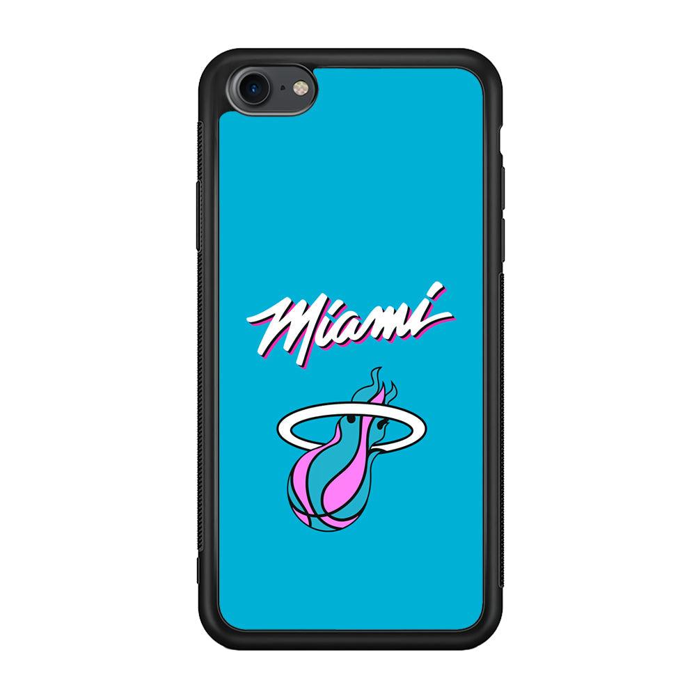 Miami Heat Up and Down for Struggle iPhone 7 Case-Rubber Black (2D Case)-Oxvistore