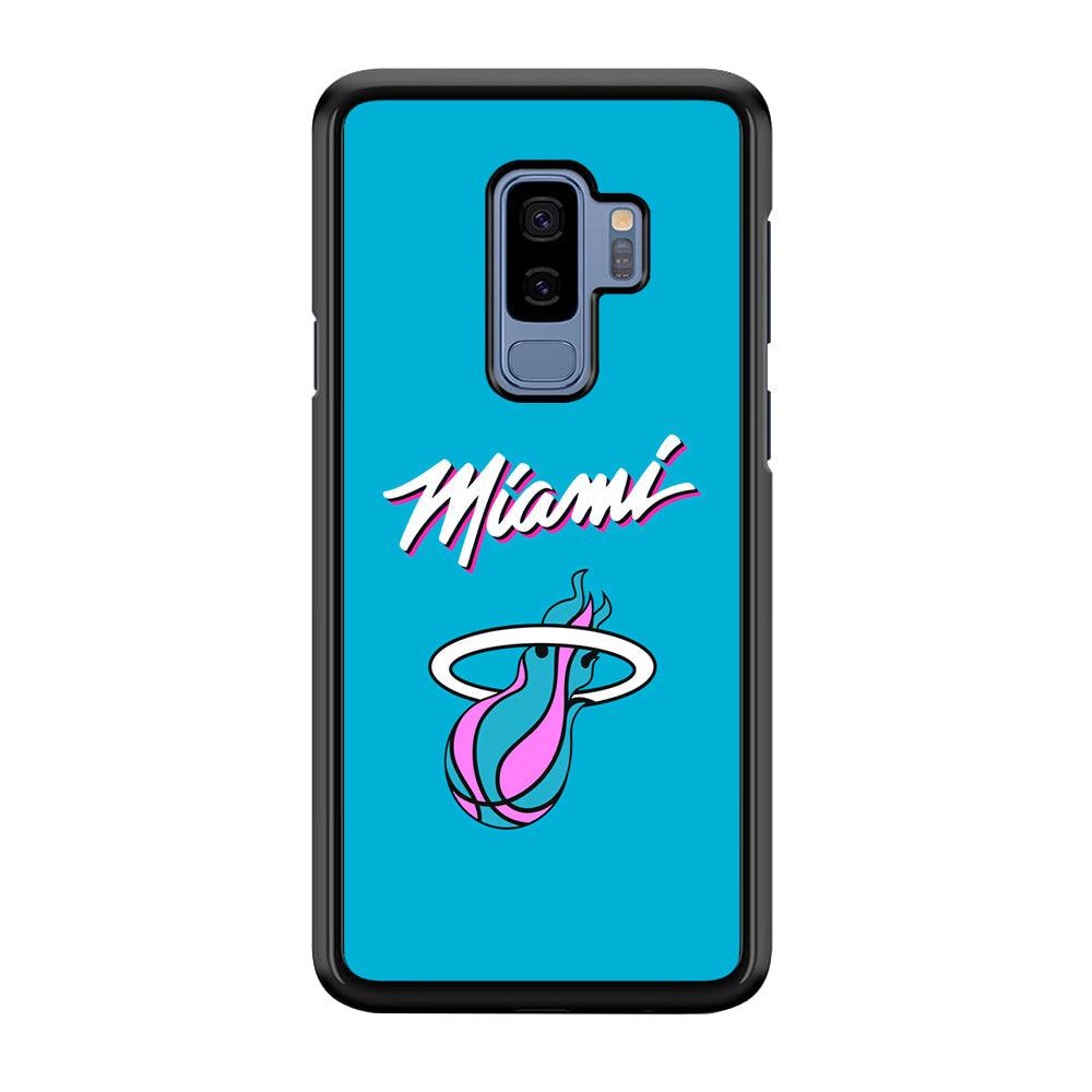 Miami Heat Up and Down for Struggle Samsung Galaxy S9 Plus Case-Rubber Black (2D Case)-Oxvistore