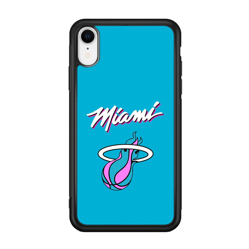 Miami Heat Up and Down for Struggle iPhone XR Case-Rubber Black (2D Case)-Oxvistore