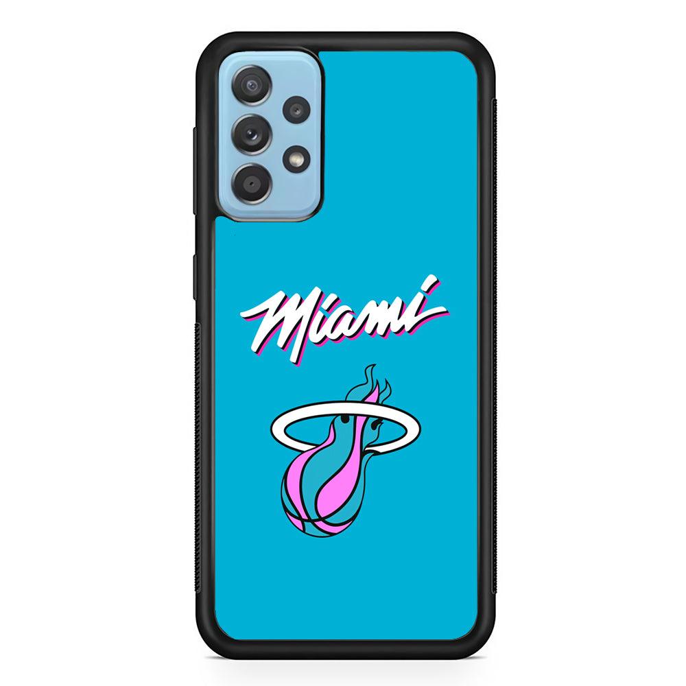 Miami Heat Up and Down for Struggle Samsung Galaxy A52 Case-Rubber Black (2D Case)-Oxvistore