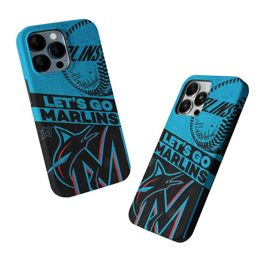 Miami Marlins Let's Go 2 in 1 Tough Phone Case-Oxvistore
