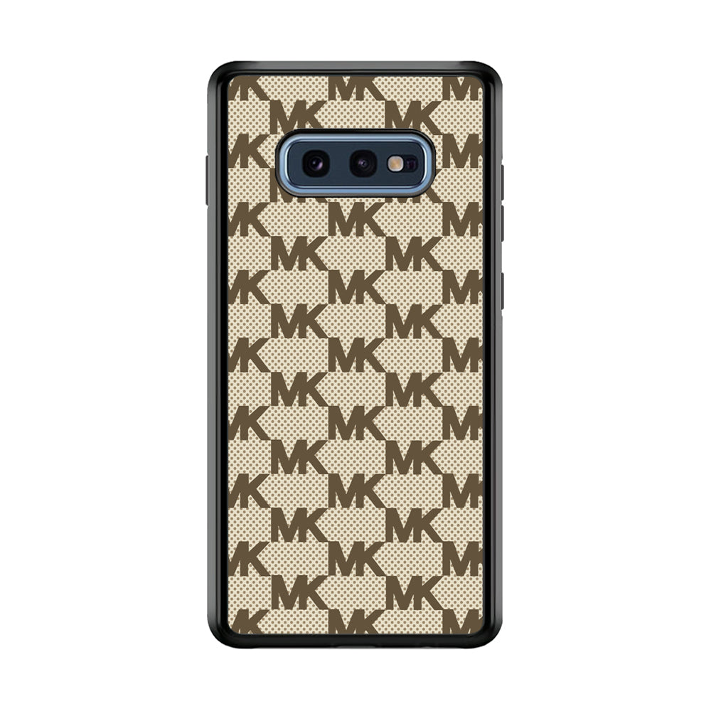 Michael Kors Polka Dot Backdrop Samsung Galaxy S10E Case-Rubber Black (2D Case)-Oxvistore