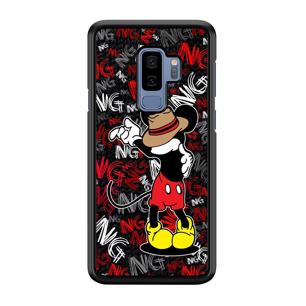 Mickey Dancing Step Samsung Galaxy S9 Plus Case-Rubber Black (2D Case)-Oxvistore