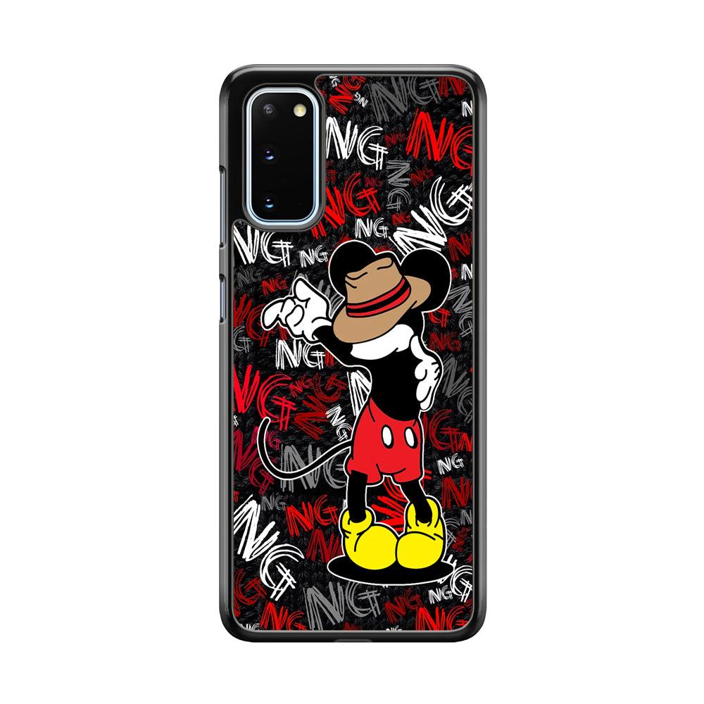 Mickey Dancing Step Samsung Galaxy S20 Case-Rubber Black (2D Case)-Oxvistore