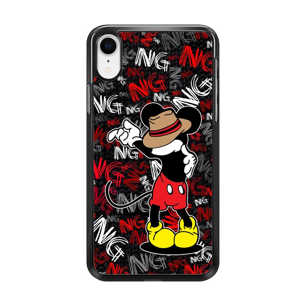 Mickey Dancing Step iPhone XR Case-Rubber Black (2D Case)-Oxvistore