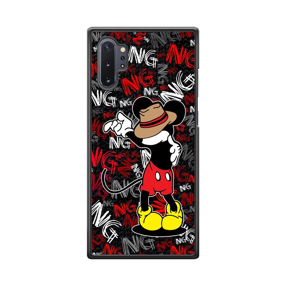 Mickey Dancing Step Samsung Galaxy Note 10 Plus Case-Rubber Black (2D Case)-Oxvistore