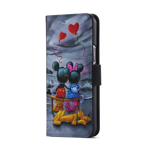 Mickey Minnie on The Beach Flip Wallet Phone Case-Oxvistore