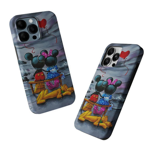 Mickey Minnie on The Beach 2 in 1 Tough Phone Case-Oxvistore