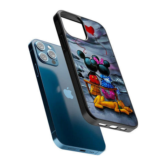 Mickey Minnie on The Beach 2D Rubber Phone Case-Oxvistore
