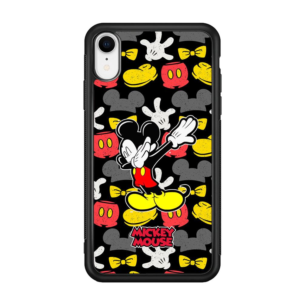 Mickey Mouse Dance All of Time iPhone XR Case-Rubber Black (2D Case)-Oxvistore