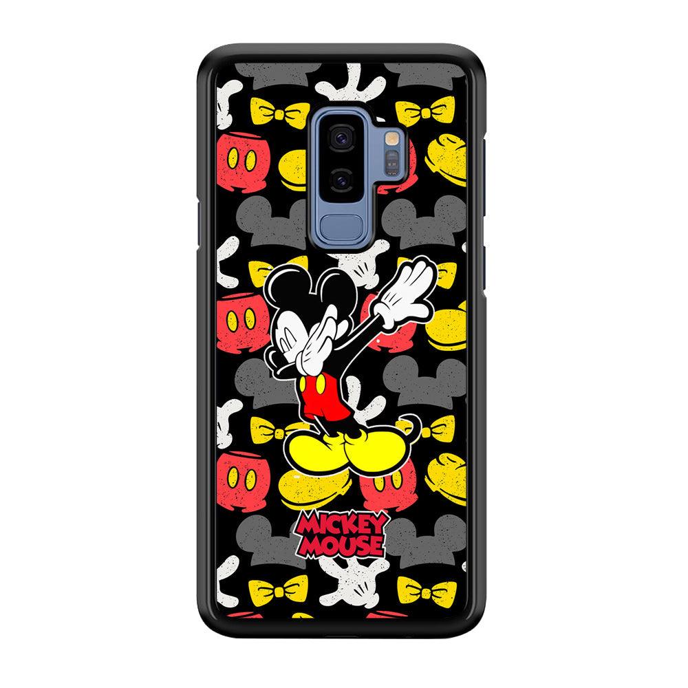Mickey Mouse Dance All of Time Samsung Galaxy S9 Plus Case-Rubber Black (2D Case)-Oxvistore