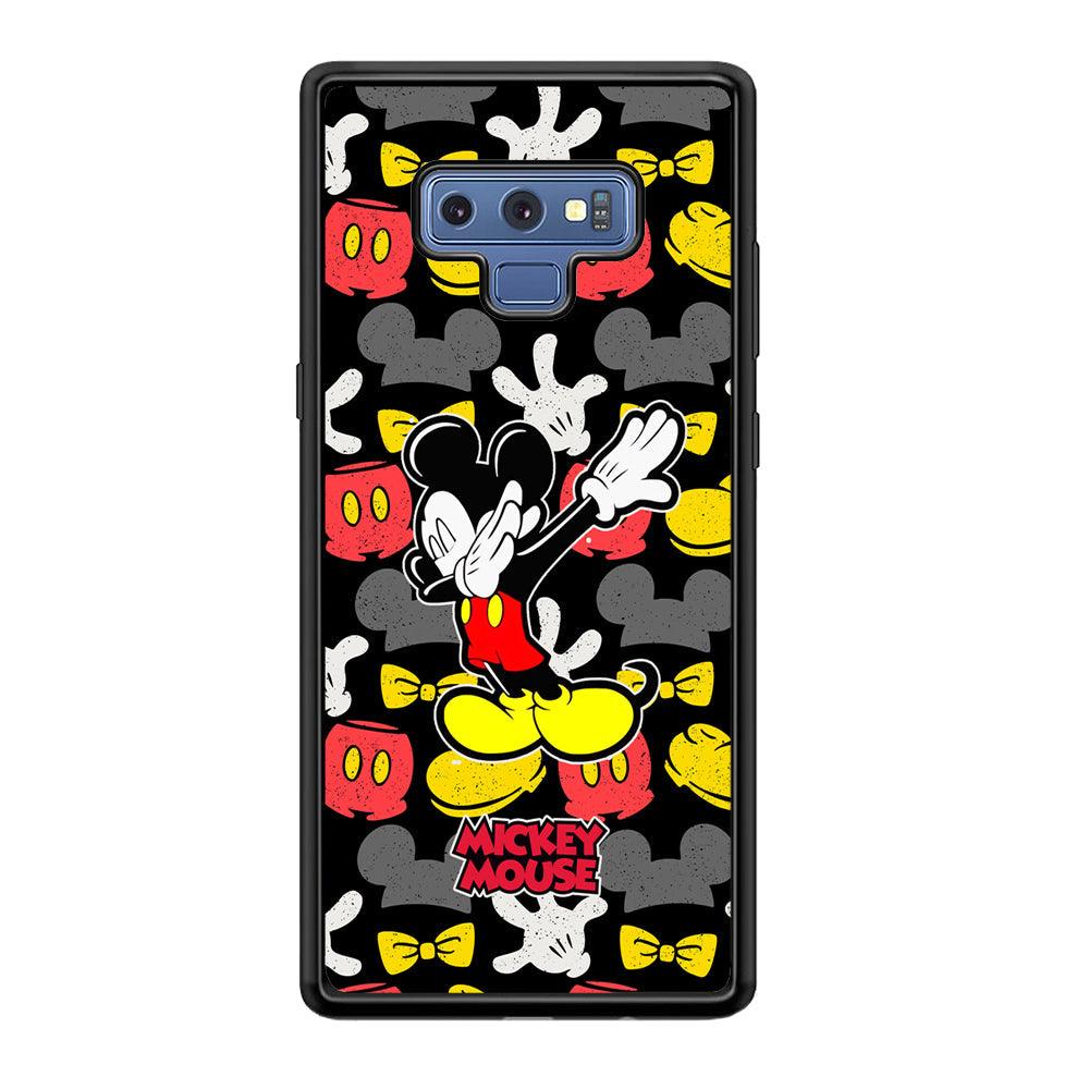 Mickey Mouse Dance All of Time Samsung Galaxy Note 9 Case-Rubber Black (2D Case)-Oxvistore