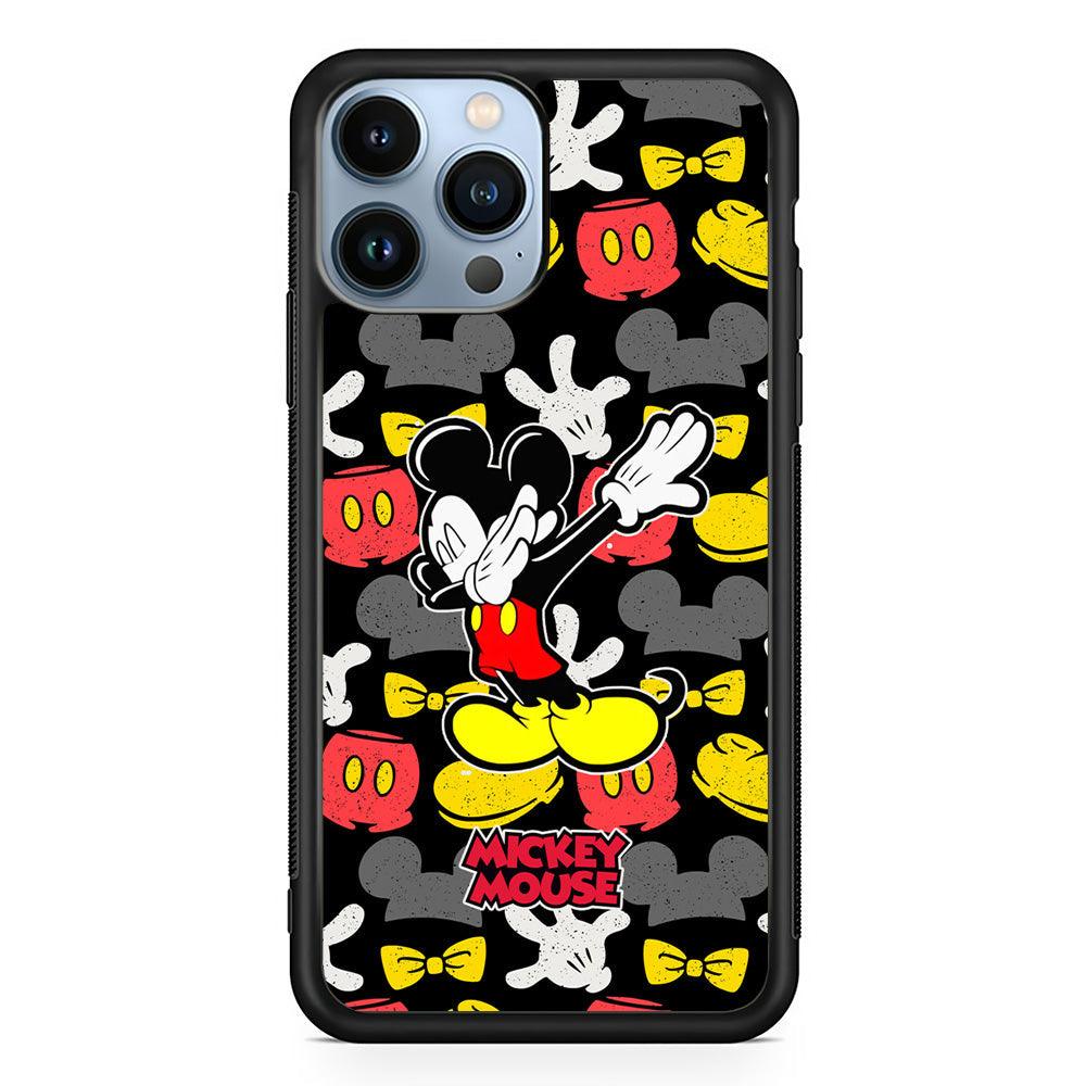 Mickey Mouse Dance All of Time iPhone 14 Pro Max Case-Rubber Black (2D Case)-Oxvistore