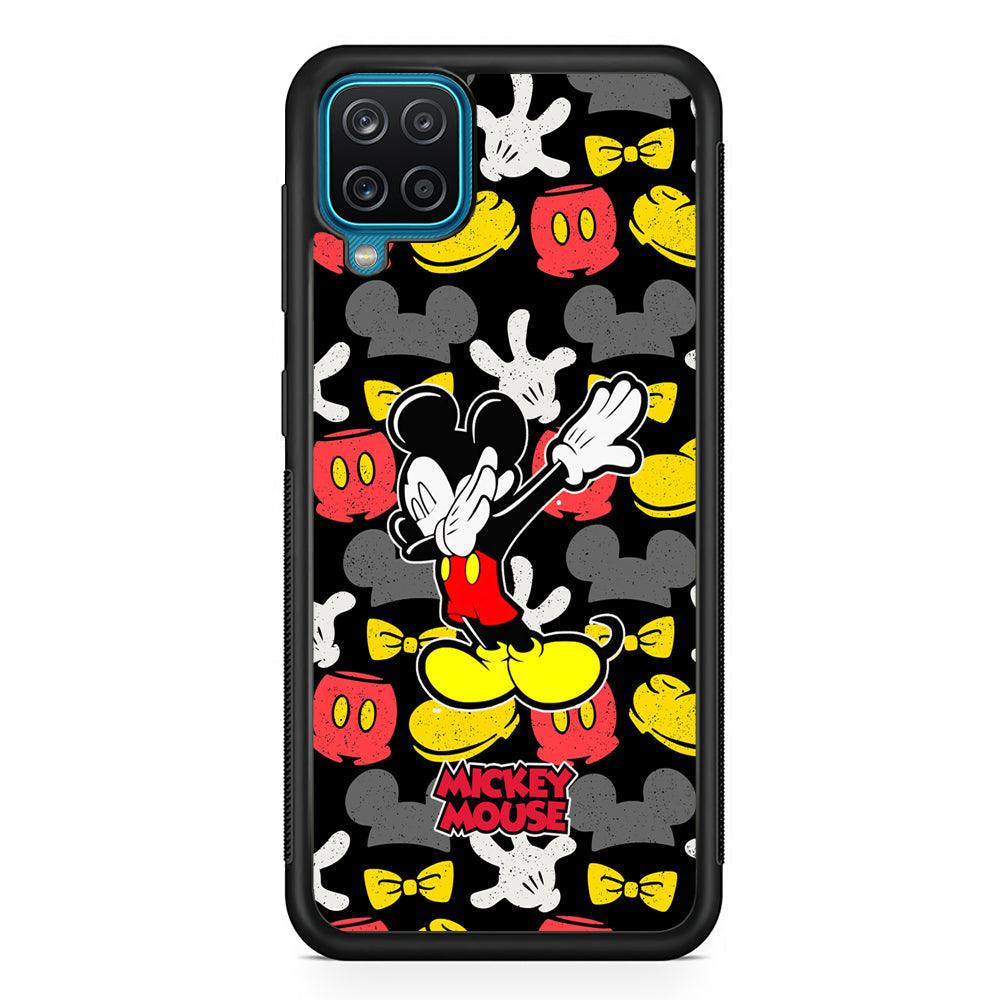 Mickey Mouse Dance All of Time Samsung Galaxy A12 Case-Rubber Black (2D Case)-Oxvistore