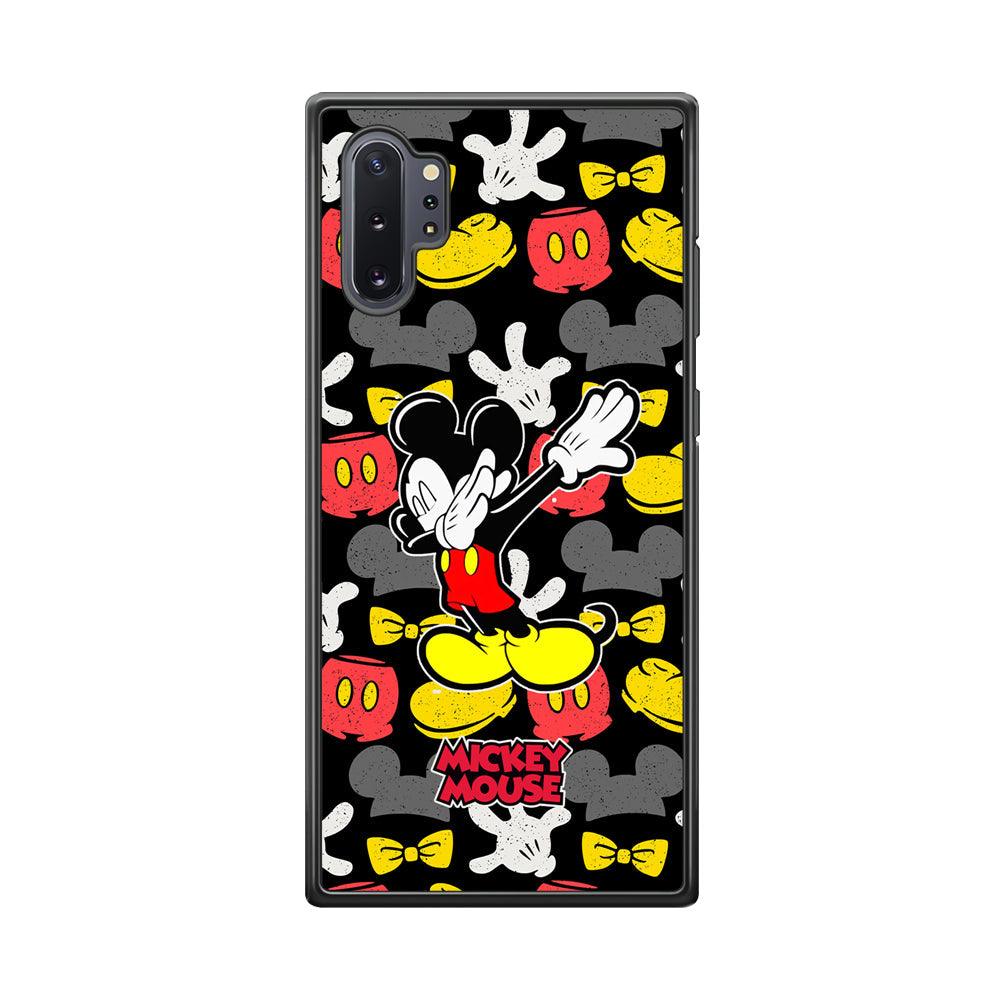 Mickey Mouse Dance All of Time Samsung Galaxy Note 10 Plus Case-Rubber Black (2D Case)-Oxvistore