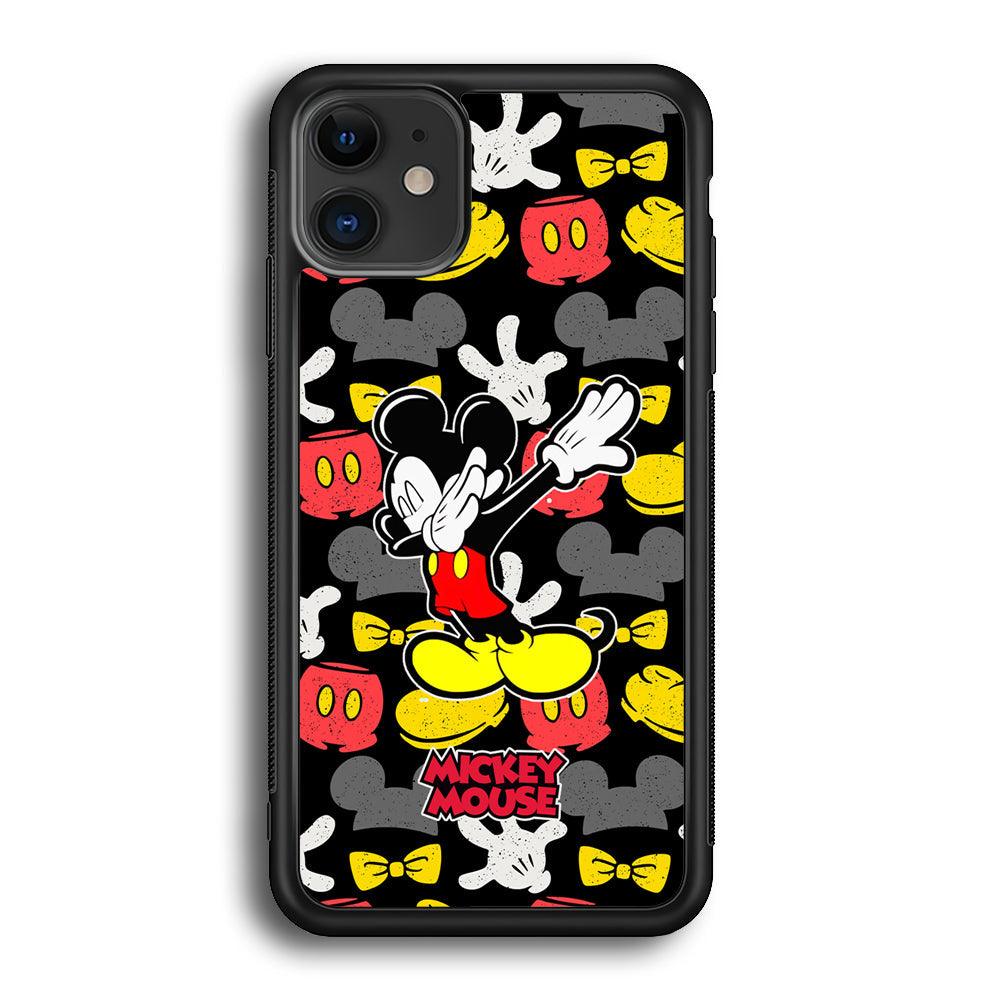 Mickey Mouse Dance All of Time iPhone 12 Case-Rubber Black (2D Case)-Oxvistore