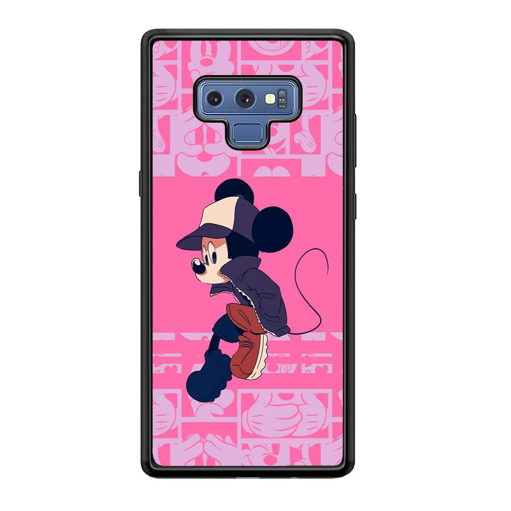 Mickey Mouse Dancing and Flying Samsung Galaxy Note 9 Case-Rubber Black (2D Case)-Oxvistore