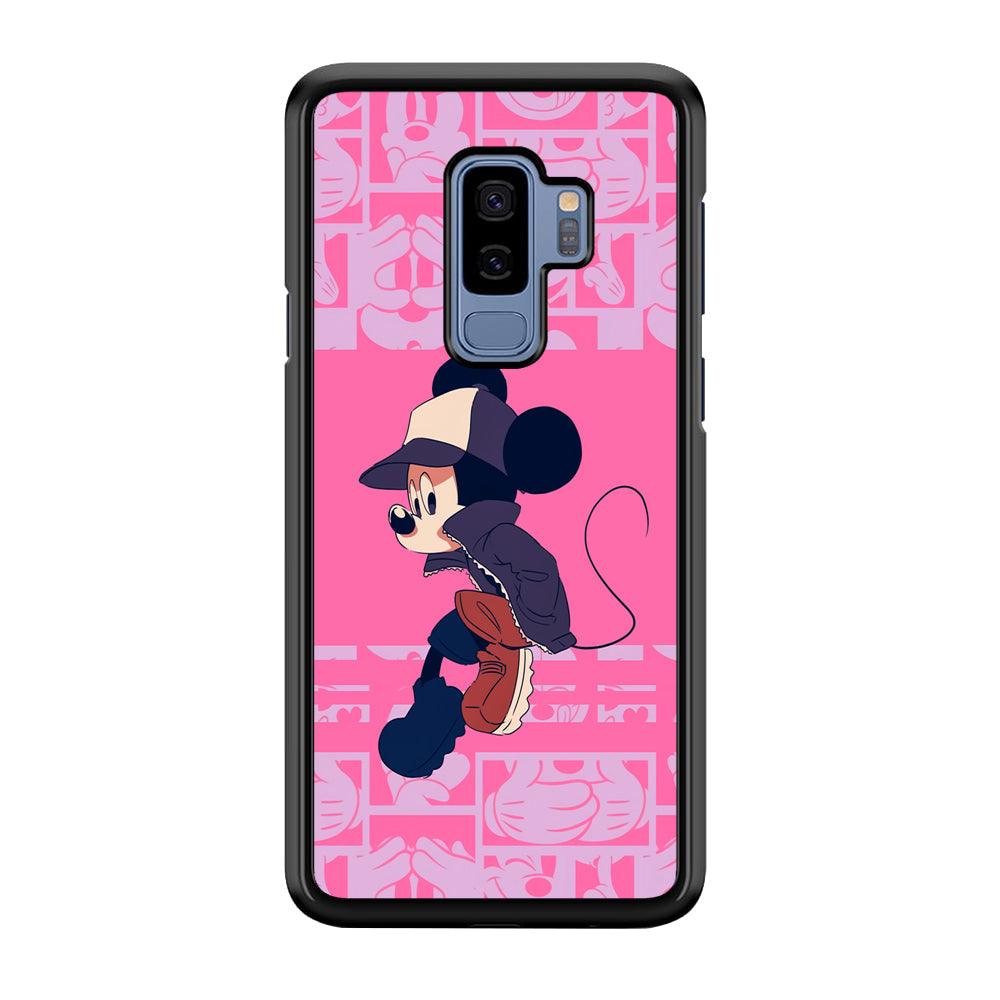 Mickey Mouse Dancing and Flying Samsung Galaxy S9 Plus Case-Rubber Black (2D Case)-Oxvistore
