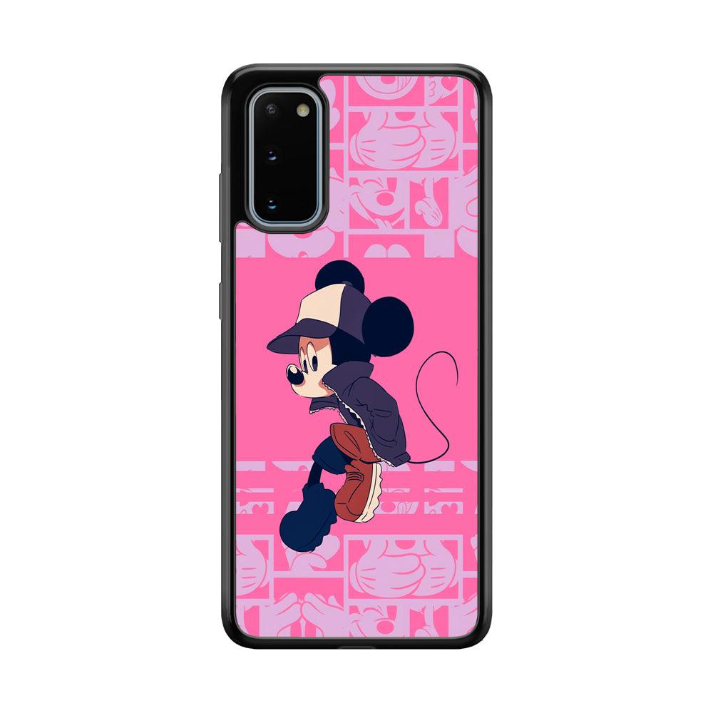 Mickey Mouse Dancing and Flying Samsung Galaxy S20 Case-Rubber Black (2D Case)-Oxvistore