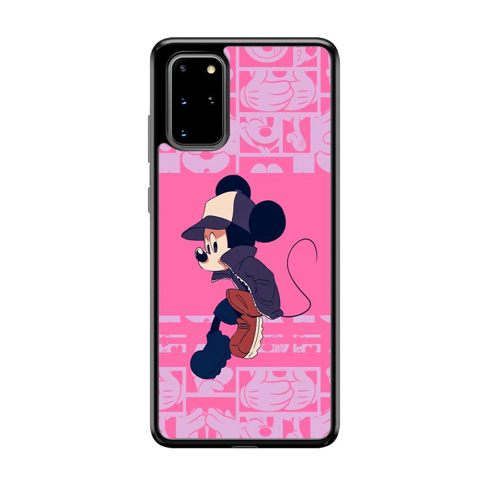 Mickey Mouse Dancing and Flying Samsung Galaxy S20 Plus Case-Rubber Black (2D Case)-Oxvistore