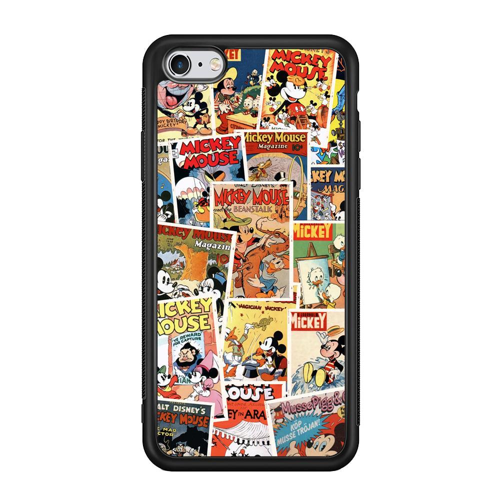 Mickey Mouse Old Poster Collage iPhone 6 Plus | 6s Plus Case-Rubber Black (2D Case)-Oxvistore