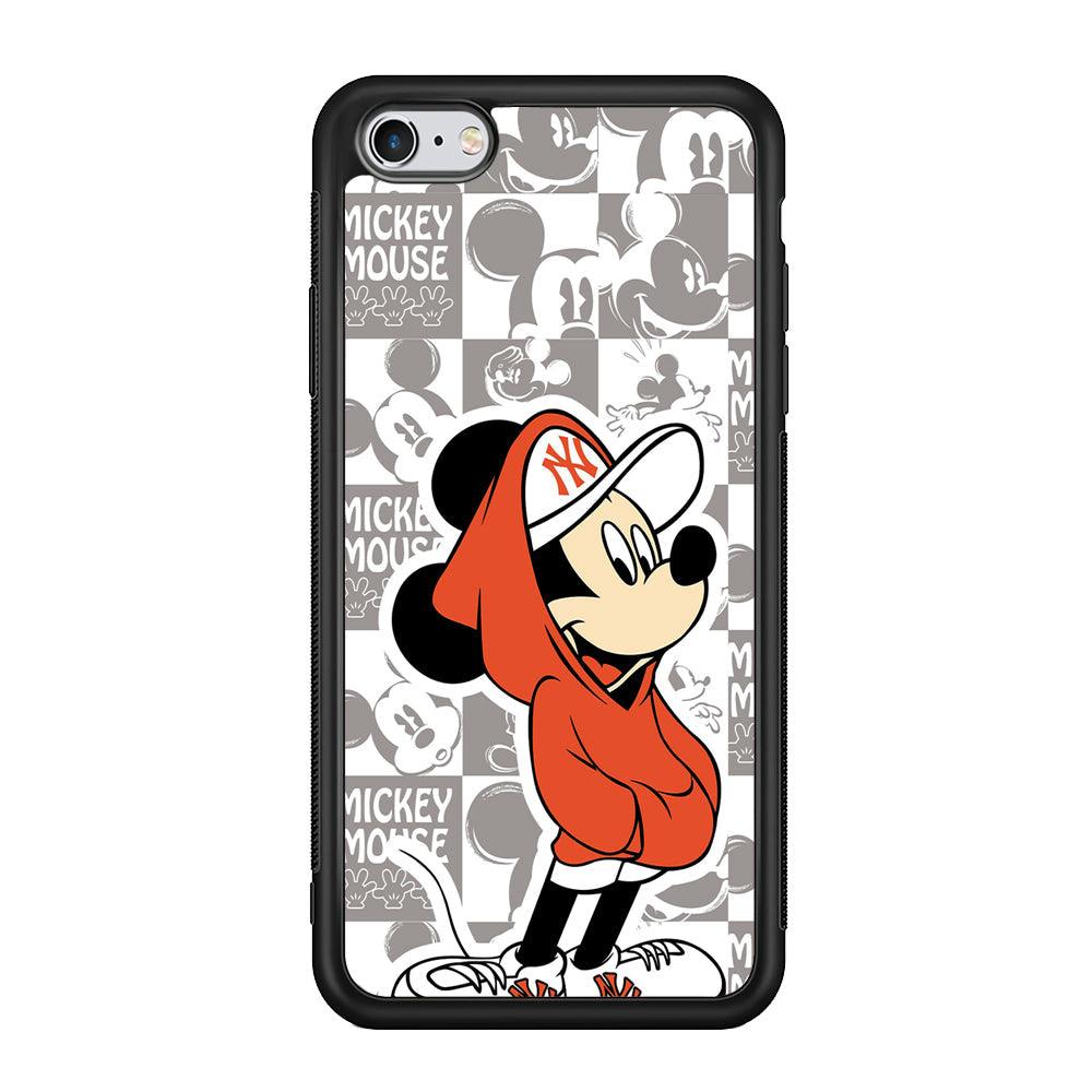 Mickey Mouse The Fans on Duty iPhone 6 | 6s Case-Rubber Black (2D Case)-Oxvistore