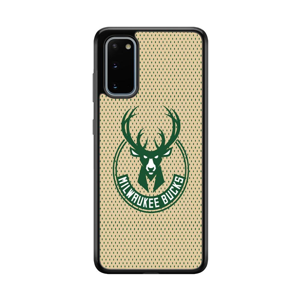 Milwaukee Bucks Grand Patern Samsung Galaxy S20 Case-Rubber Black (2D Case)-Oxvistore