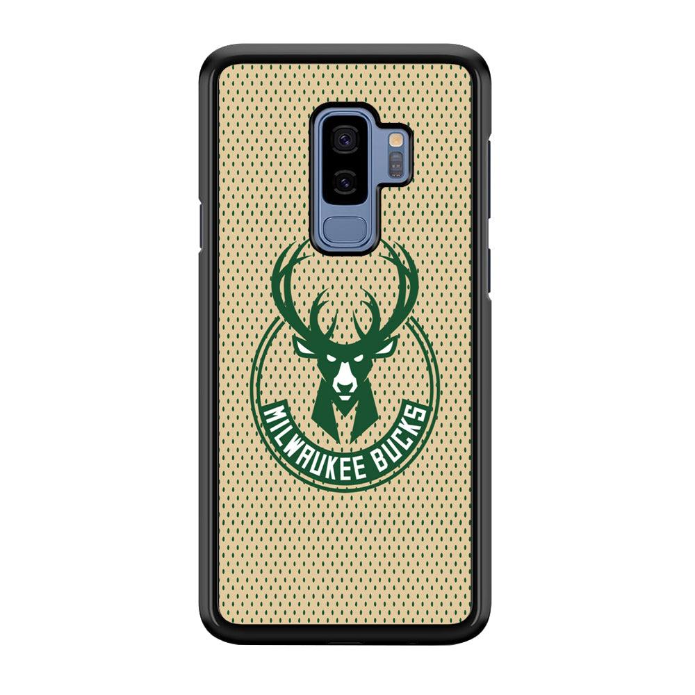 Milwaukee Bucks Grand Patern Samsung Galaxy S9 Plus Case-Rubber Black (2D Case)-Oxvistore