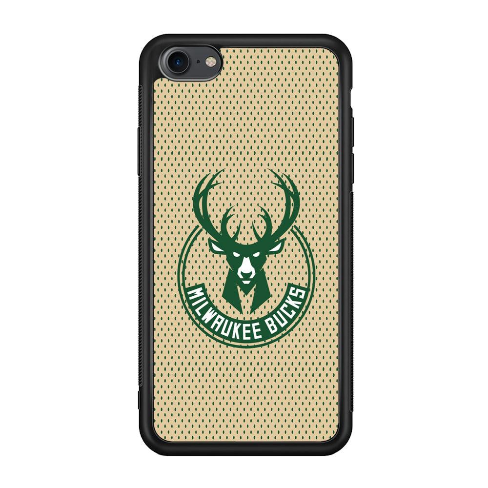 Milwaukee Bucks Grand Patern iPhone 8 Case-Rubber Black (2D Case)-Oxvistore