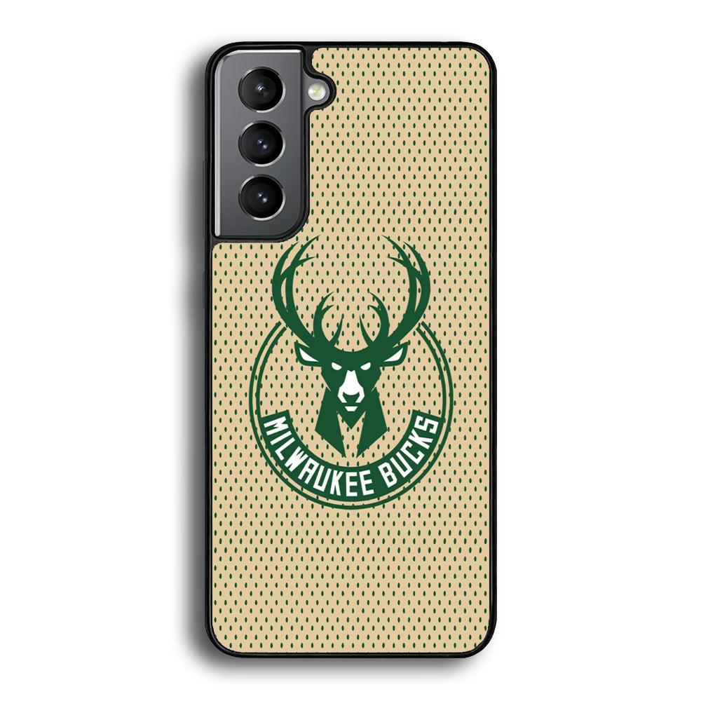 Milwaukee Bucks Grand Patern Samsung Galaxy S21 Plus Case-Rubber Black (2D Case)-Oxvistore