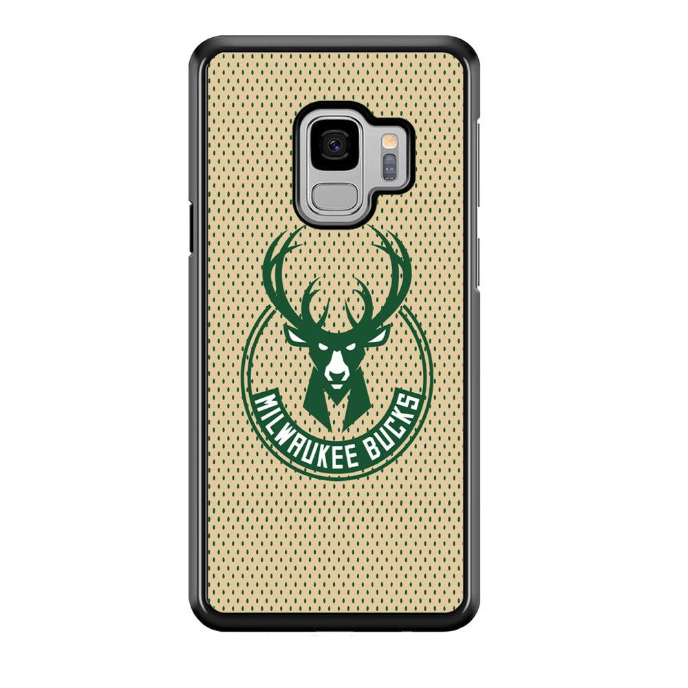 Milwaukee Bucks Grand Patern Samsung Galaxy S9 Case-Rubber Black (2D Case)-Oxvistore