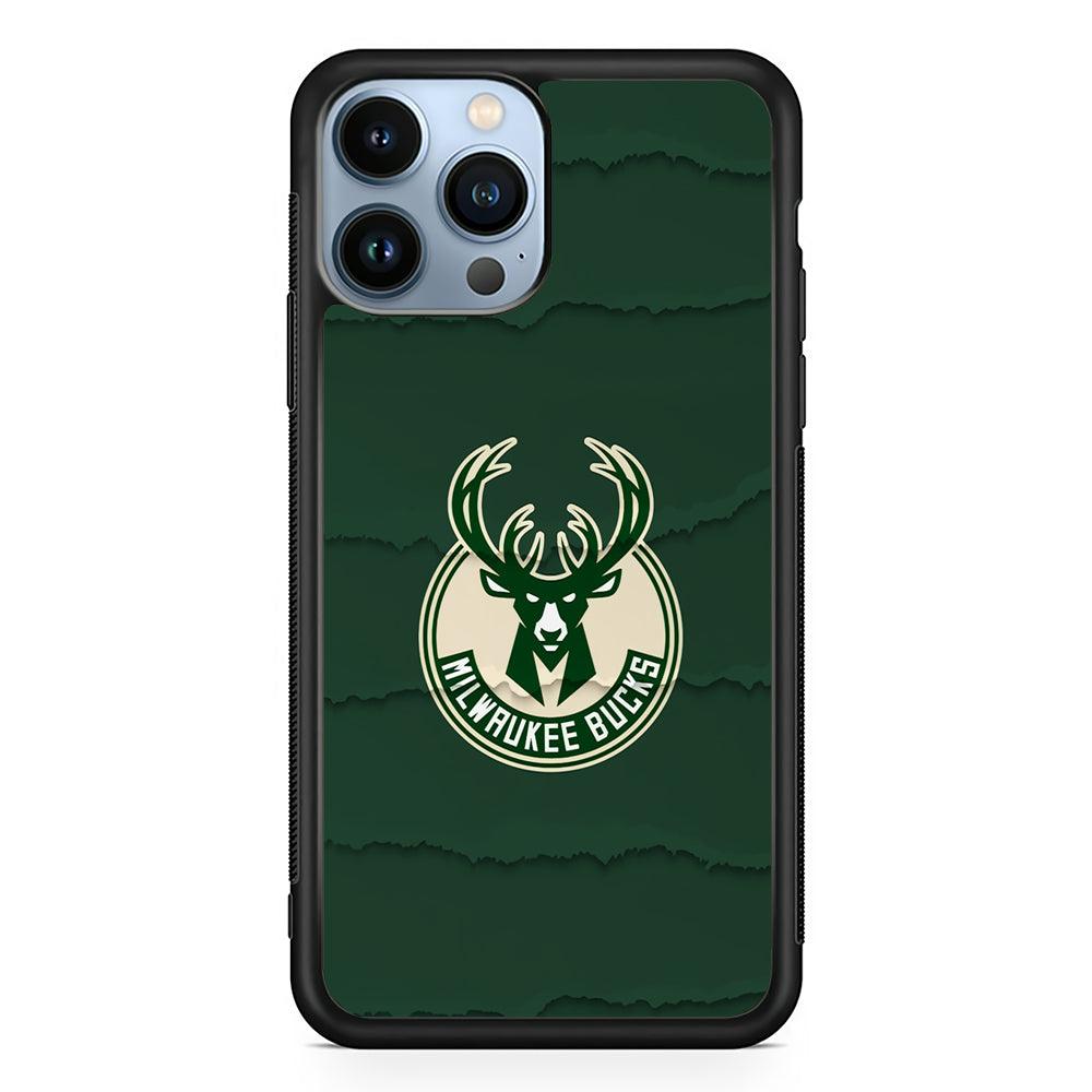 Milwaukee Bucks Logo 2D Rubber Phone Case-Black-Oxvistore