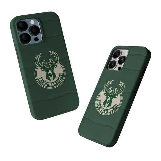 Milwaukee Bucks Logo 2 in 1 Tough Phone Case-Oxvistore