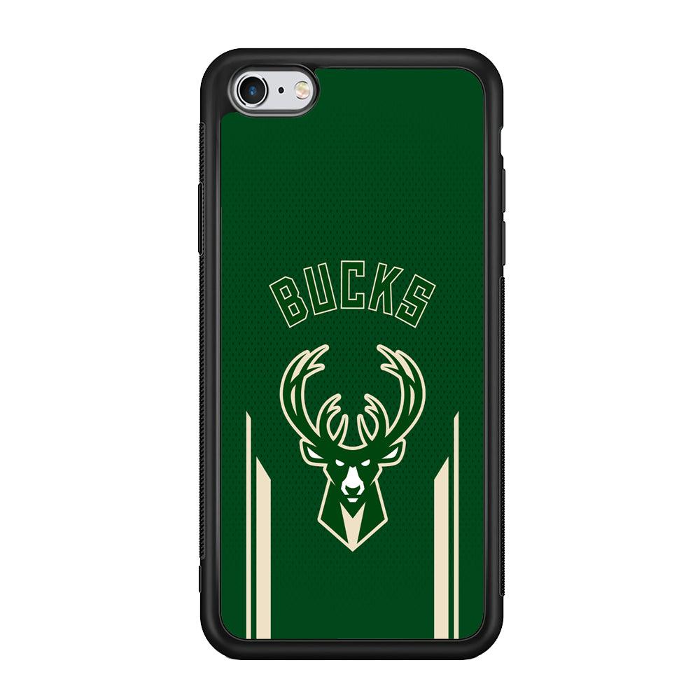 Milwaukee Bucks The Radial Patern iPhone 6 Plus | 6s Plus Case-Rubber Black (2D Case)-Oxvistore