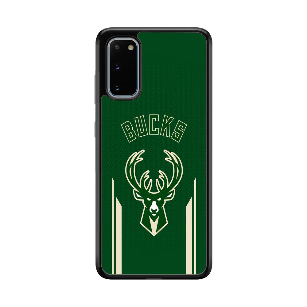 Milwaukee Bucks The Radial Patern Samsung Galaxy S20 Case-Rubber Black (2D Case)-Oxvistore