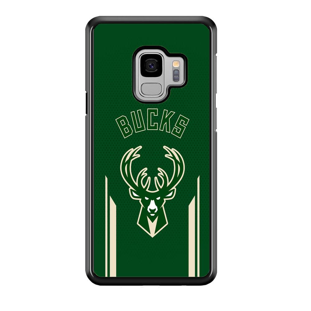 Milwaukee Bucks The Radial Patern Samsung Galaxy S9 Case-Rubber Black (2D Case)-Oxvistore