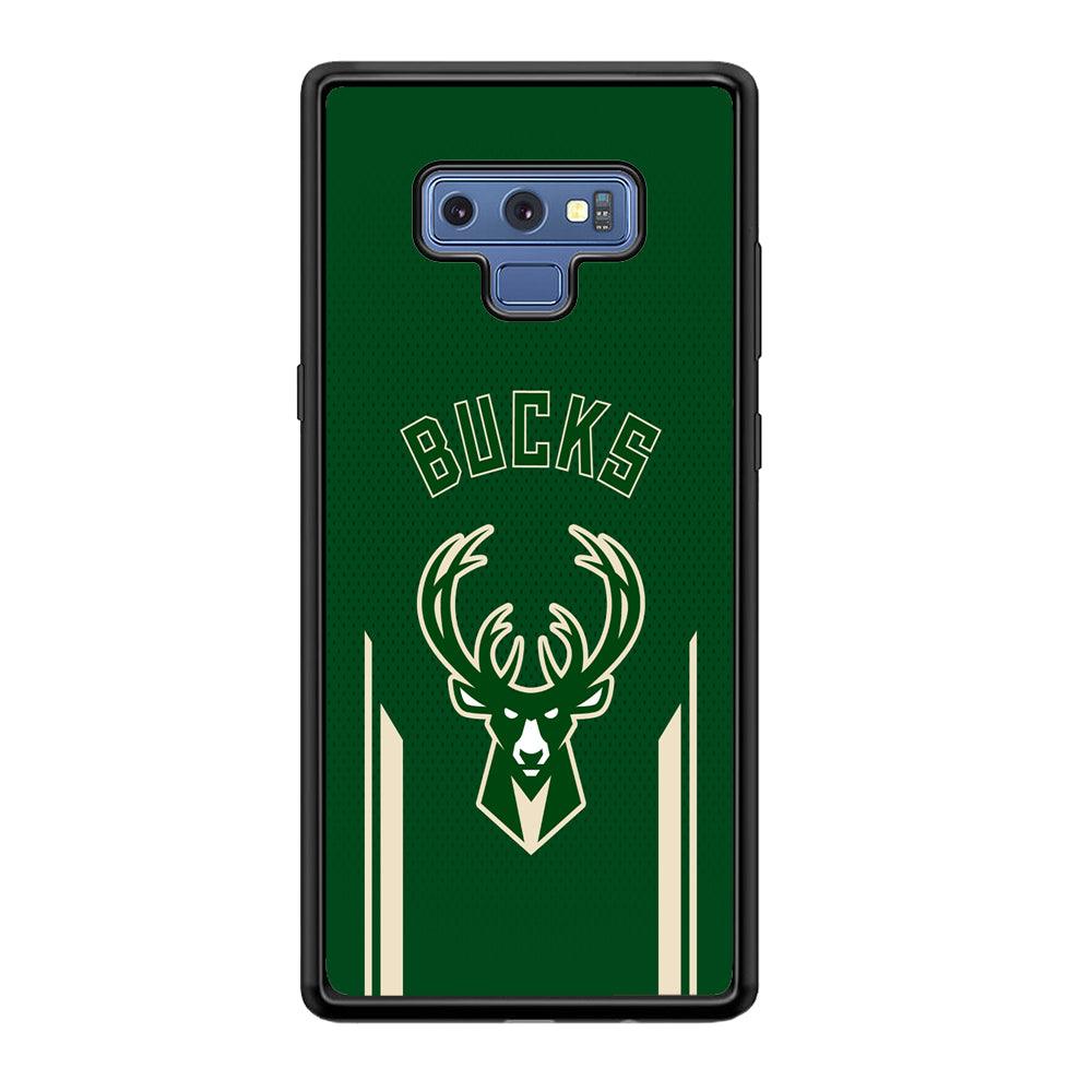 Milwaukee Bucks The Radial Patern Samsung Galaxy Note 9 Case-Rubber Black (2D Case)-Oxvistore
