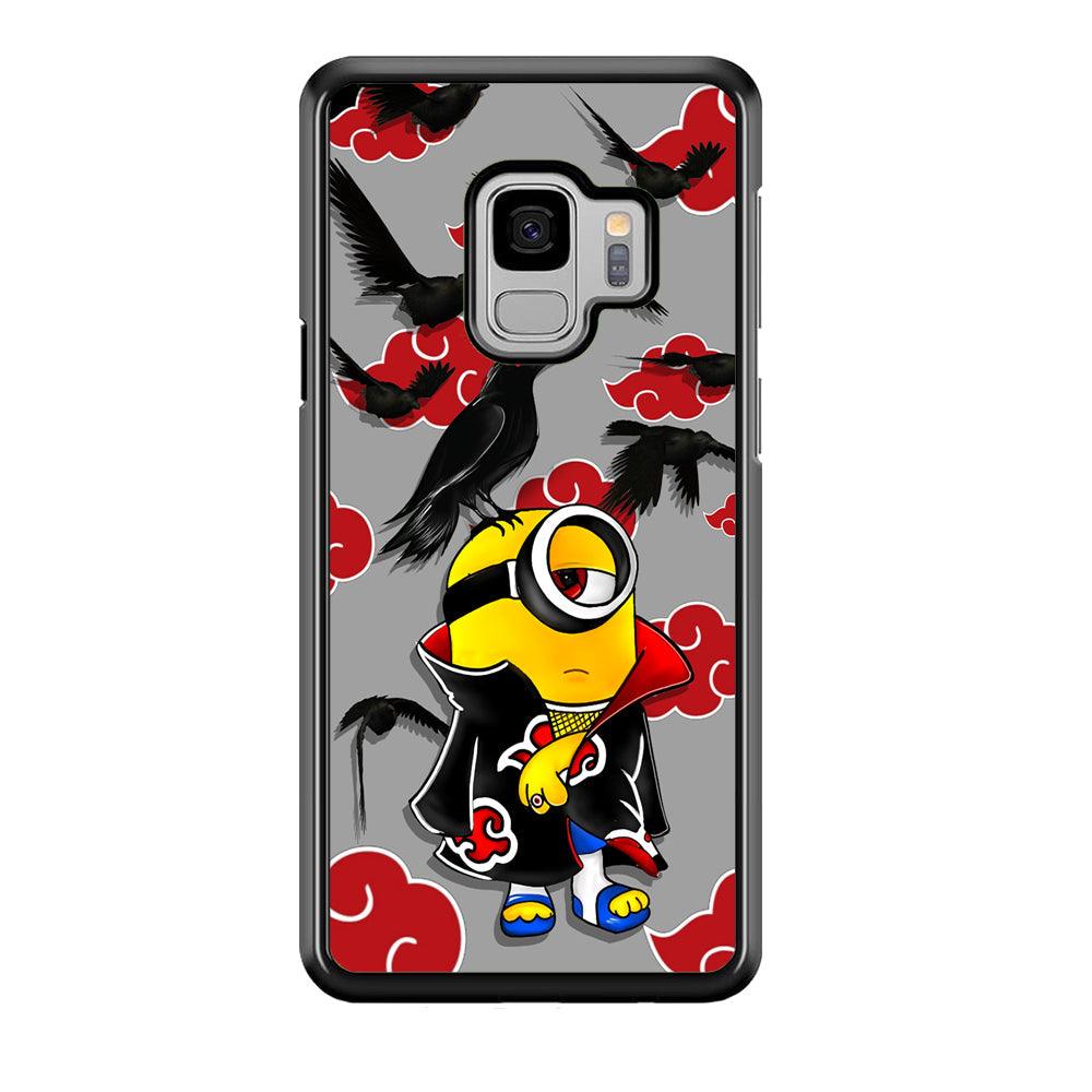 Minions Itachi Mode On Samsung Galaxy S9 Case-Rubber Black (2D Case)-Oxvistore