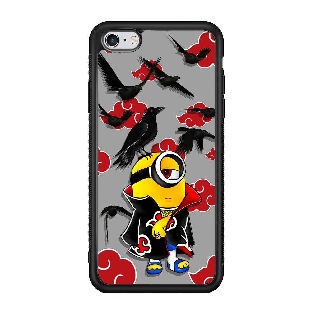 Minions Itachi Mode On iPhone 6 | 6s Case-Rubber Black (2D Case)-Oxvistore