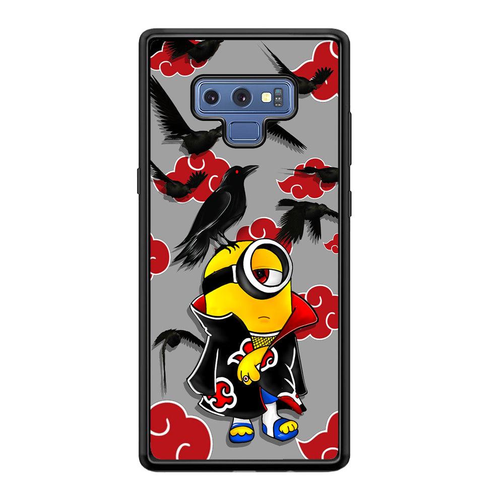 Minions Itachi Mode On Samsung Galaxy Note 9 Case-Rubber Black (2D Case)-Oxvistore