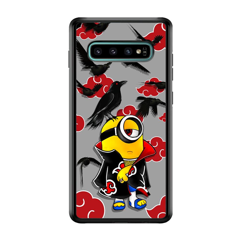 Minions Itachi Mode On Samsung Galaxy S10 Case-Rubber Black (2D Case)-Oxvistore