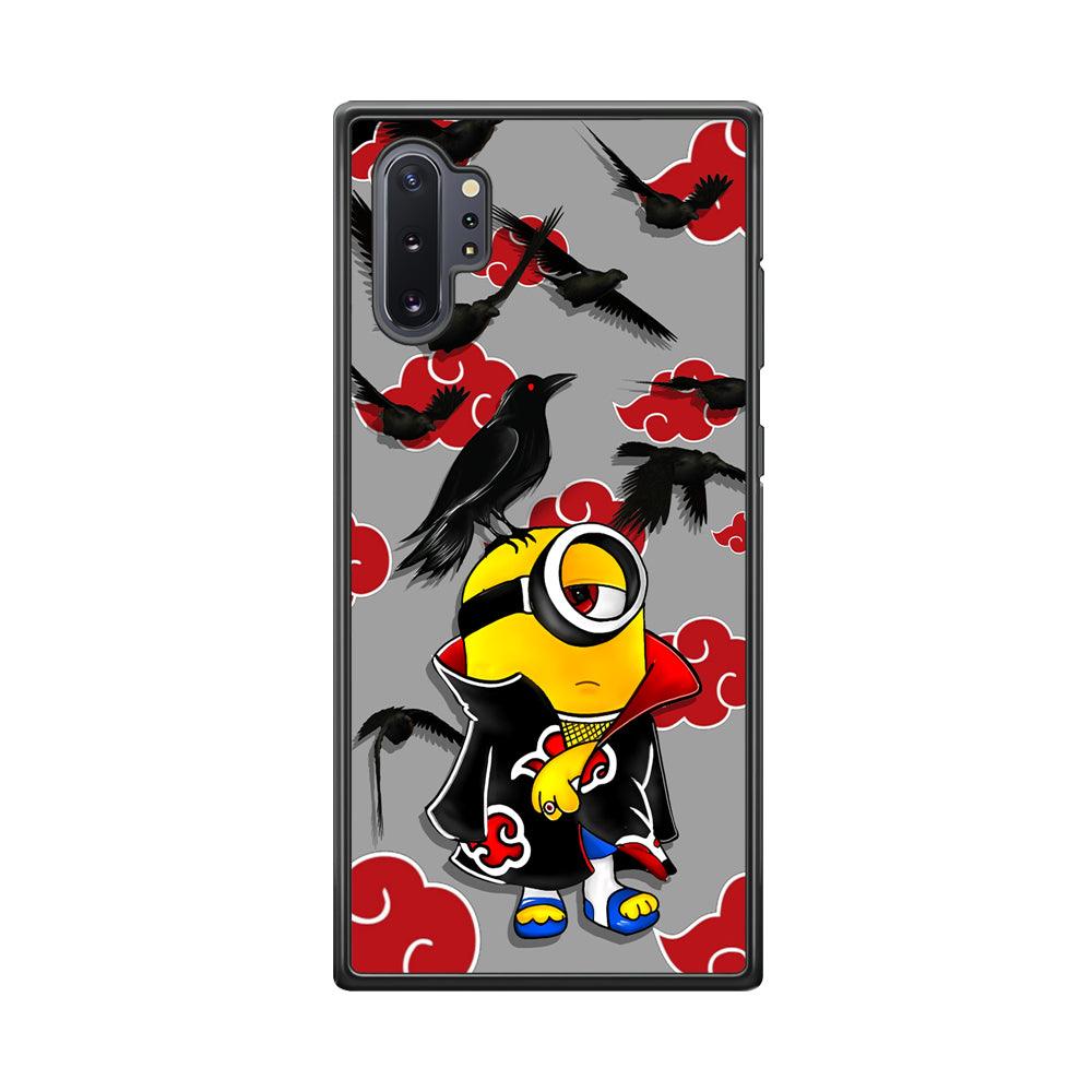 Minions Itachi Mode On Samsung Galaxy Note 10 Plus Case-Rubber Black (2D Case)-Oxvistore