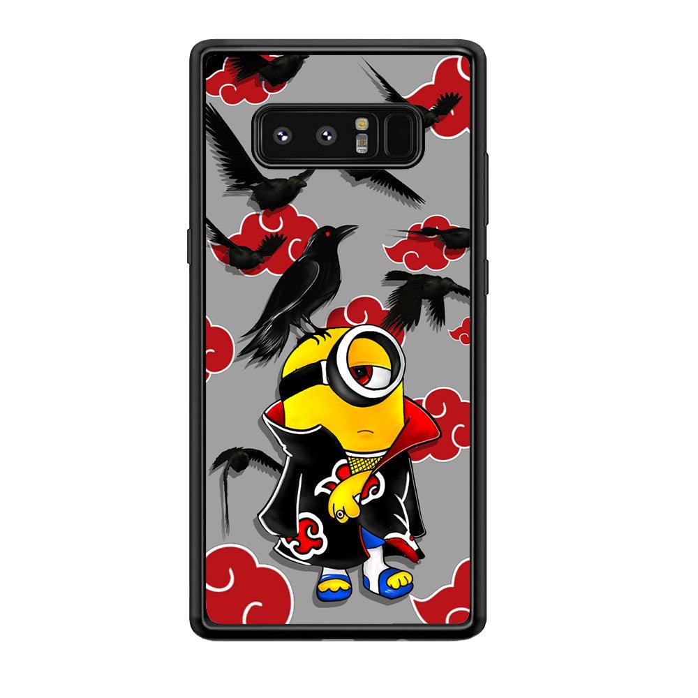 Minions Itachi Mode On Samsung Galaxy Note 8 Case-Rubber Black (2D Case)-Oxvistore