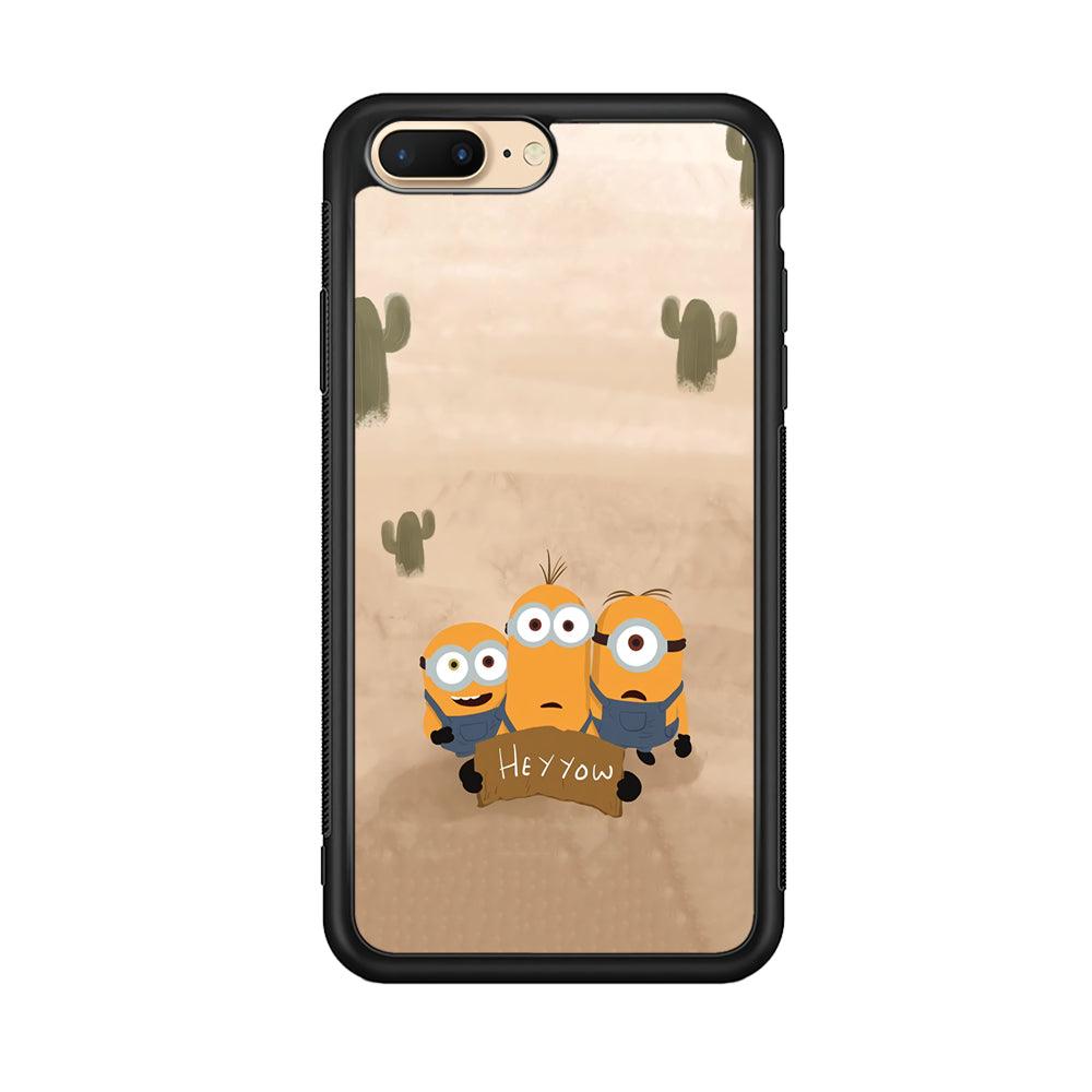 Minions Lost in The Desert iPhone 7 Plus Case-Rubber Black (2D Case)-Oxvistore