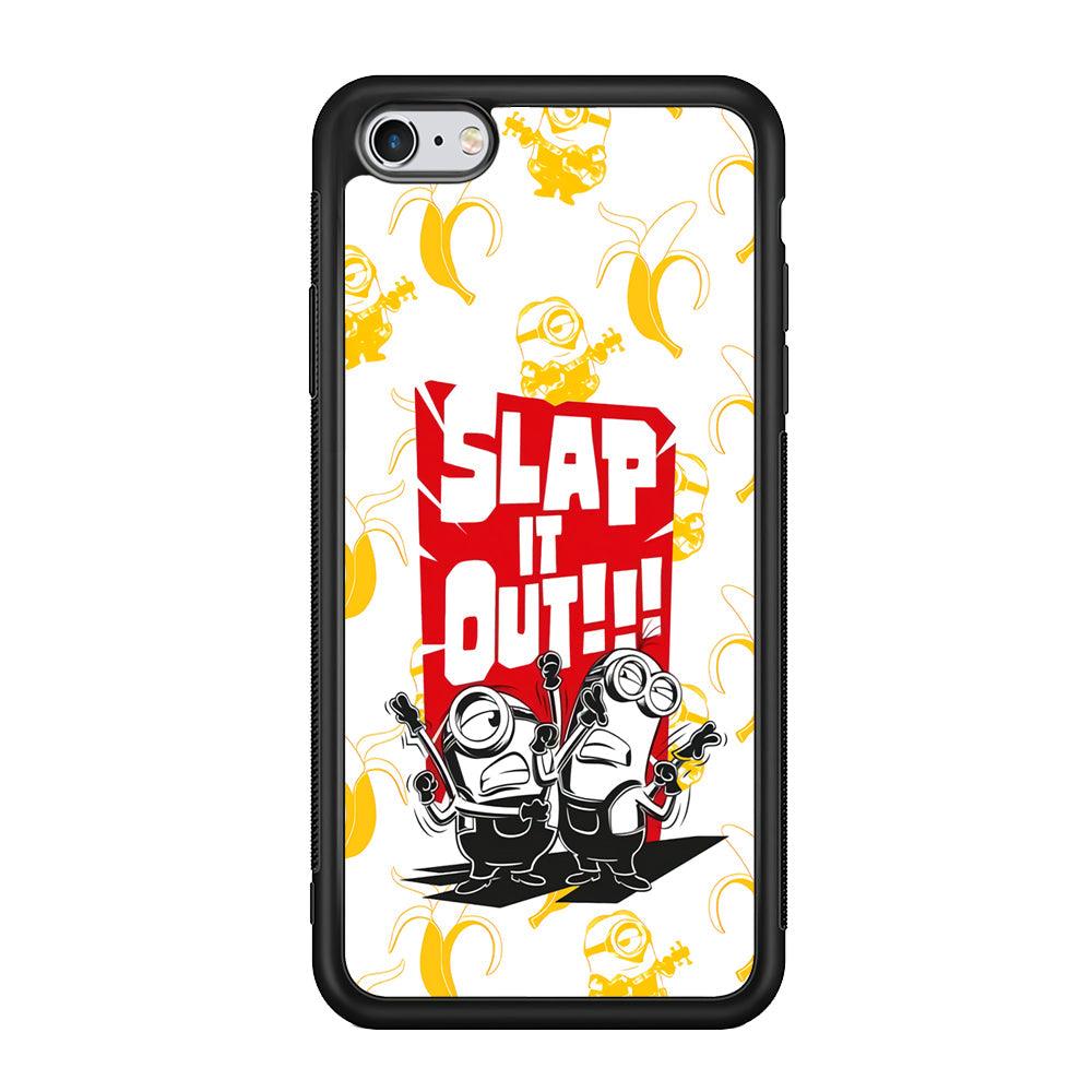 Minions Slap It Out iPhone 6 | 6s Case-Rubber Black (2D Case)-Oxvistore