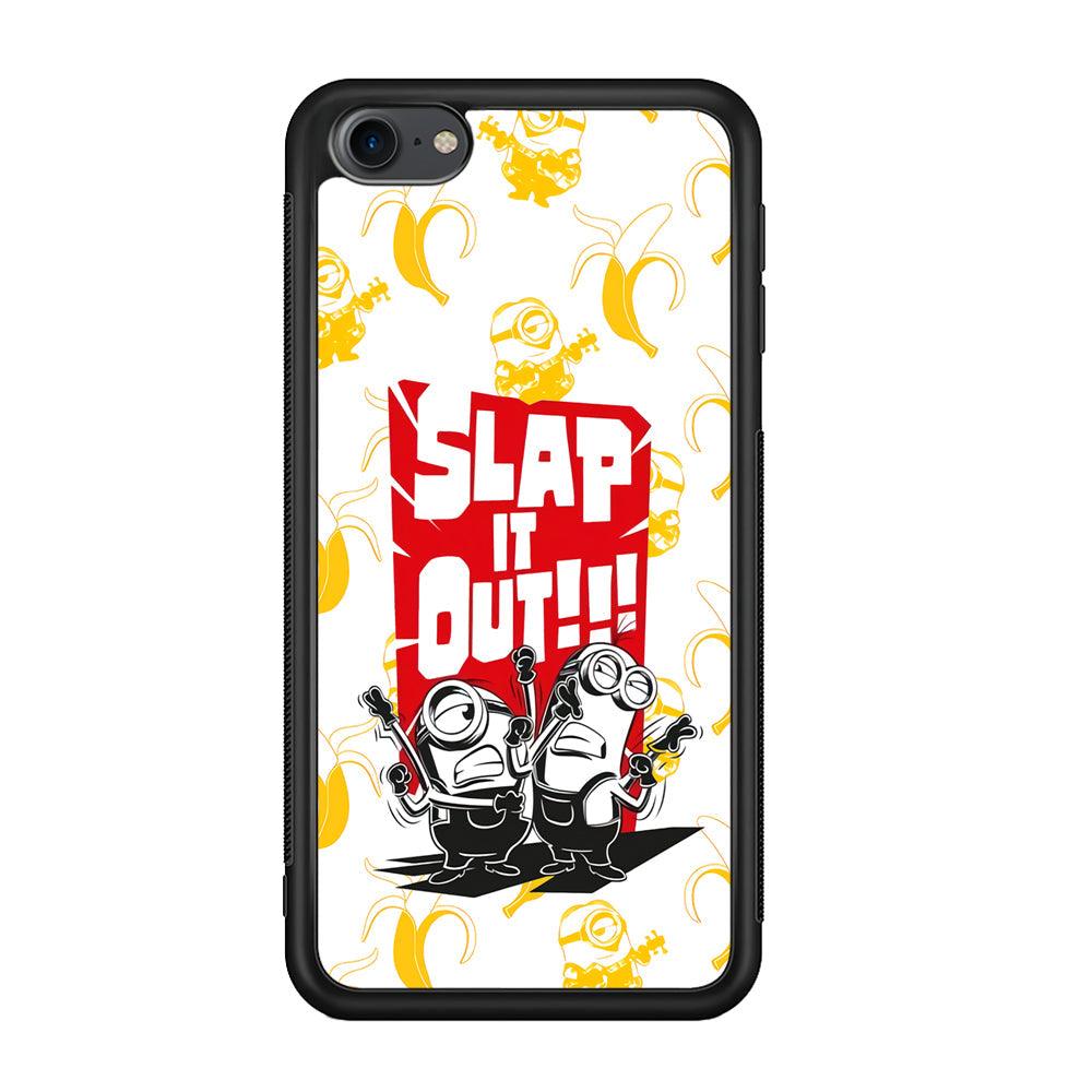 Minions Slap It Out iPod Touch 6 Case-Rubber Black (2D Case)-Oxvistore