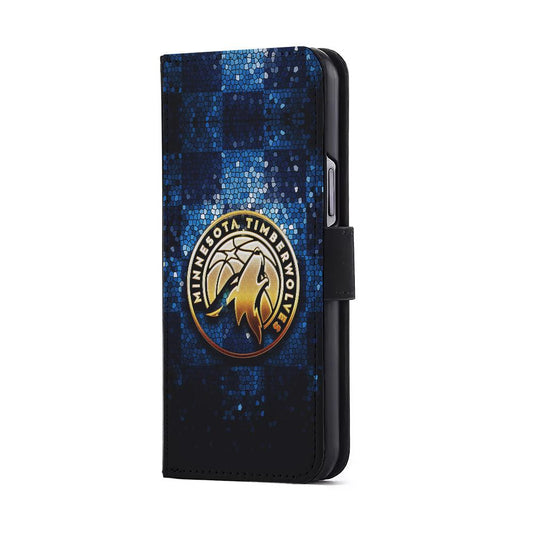 Minnesota Timberwolves Gold Flip Wallet Phone Case-Oxvistore