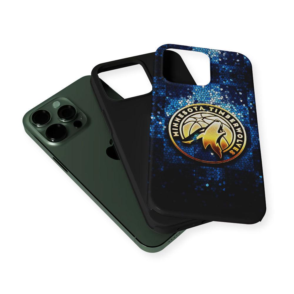 Minnesota Timberwolves Gold 2 in 1 Tough Phone Case-Oxvistore
