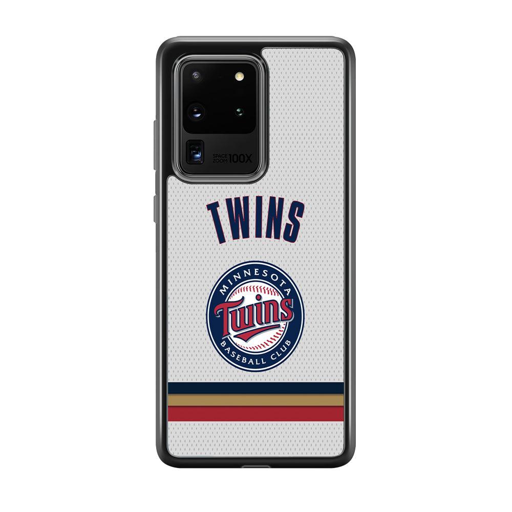 Minnesota Twins Arrange The Movement Samsung Galaxy S20 Ultra Case-Rubber Black (2D Case)-Oxvistore