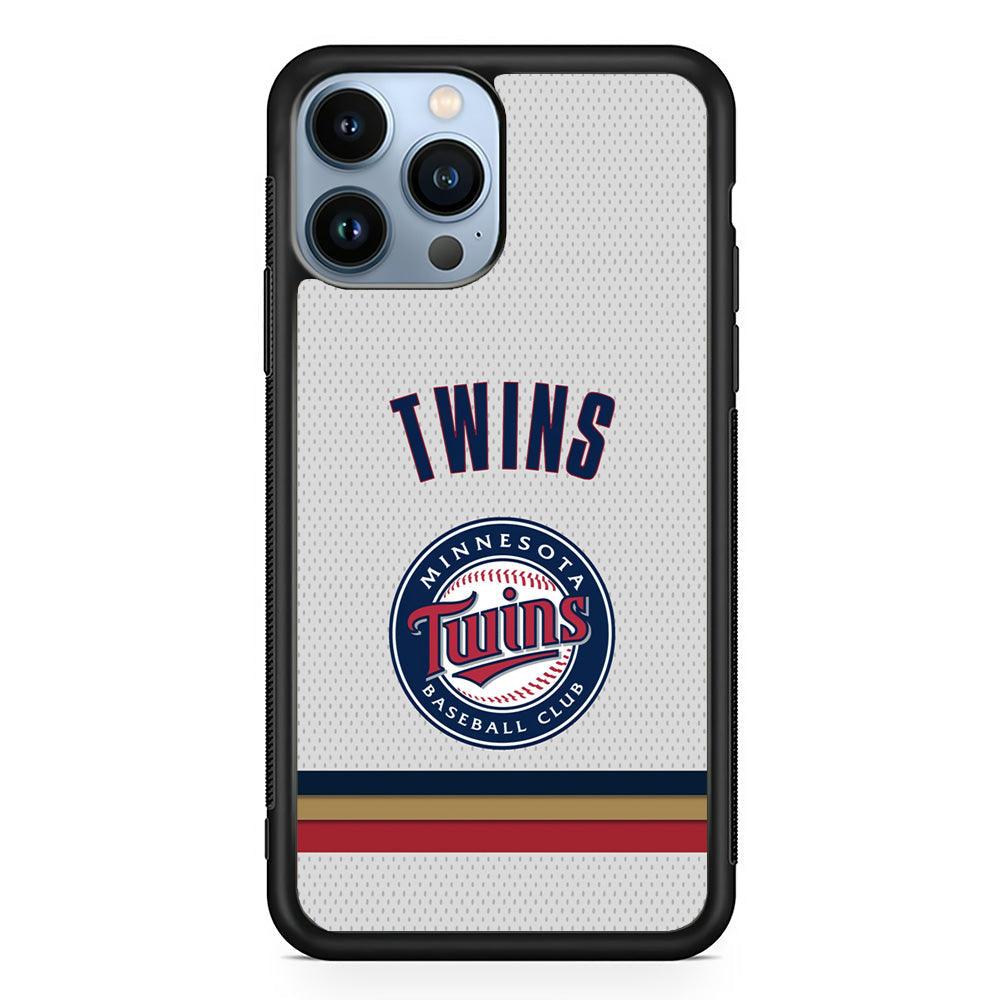 Minnesota Twins Arrange The Movement iPhone 14 Pro Max Case-Rubber Black (2D Case)-Oxvistore